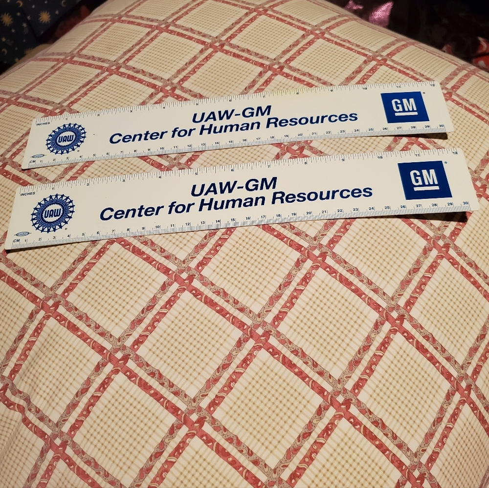 Vintage Presidential GM Collector's White and Blue Ruler Bundle Set Of Two - Picture 3 of 7